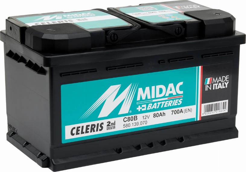 MIDAC C80B - Стартерна акумуляторна батарея, АКБ avtolavka.club
