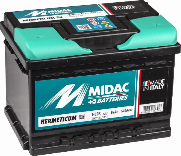 MIDAC H62B - Стартерна акумуляторна батарея, АКБ avtolavka.club
