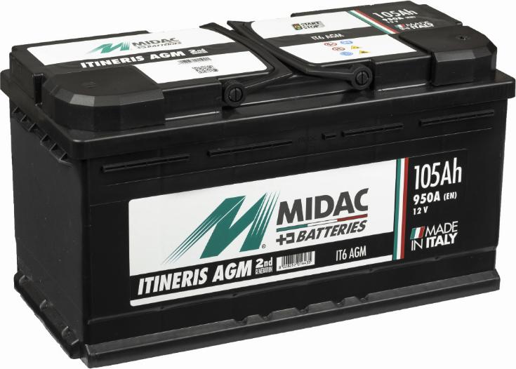 MIDAC IT6 AGM - Стартерна акумуляторна батарея, АКБ avtolavka.club