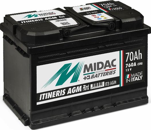 MIDAC IT3 AGM - Стартерна акумуляторна батарея, АКБ avtolavka.club