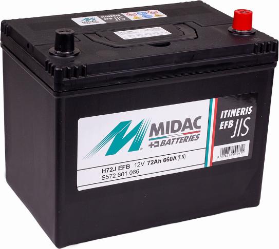 MIDAC IT72J EFB - Стартерна акумуляторна батарея, АКБ avtolavka.club