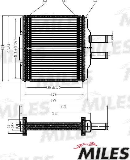 Miles ACHM004 - Теплообмінник, опалення салону avtolavka.club