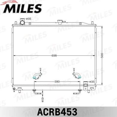 Miles ACRB453 - Радіатор, охолодження двигуна avtolavka.club