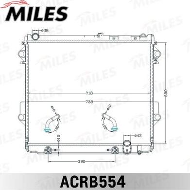 Miles ACRB554 - Радіатор, охолодження двигуна avtolavka.club