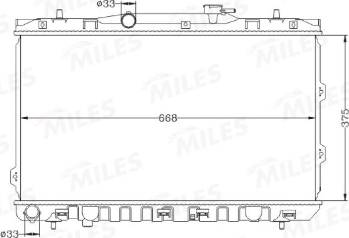 Miles ACRB517 - Радіатор, охолодження двигуна avtolavka.club