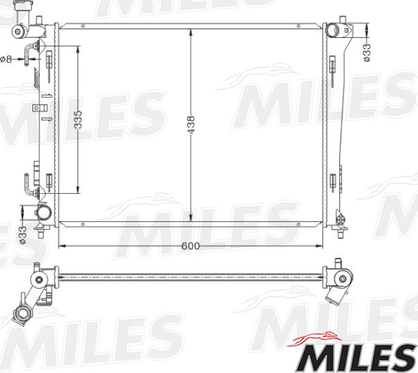 Miles ACRB046 - Радіатор, охолодження двигуна avtolavka.club
