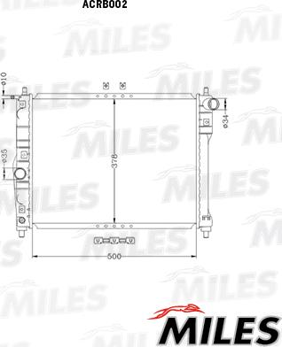 Miles ACRB002 - Радіатор, охолодження двигуна avtolavka.club