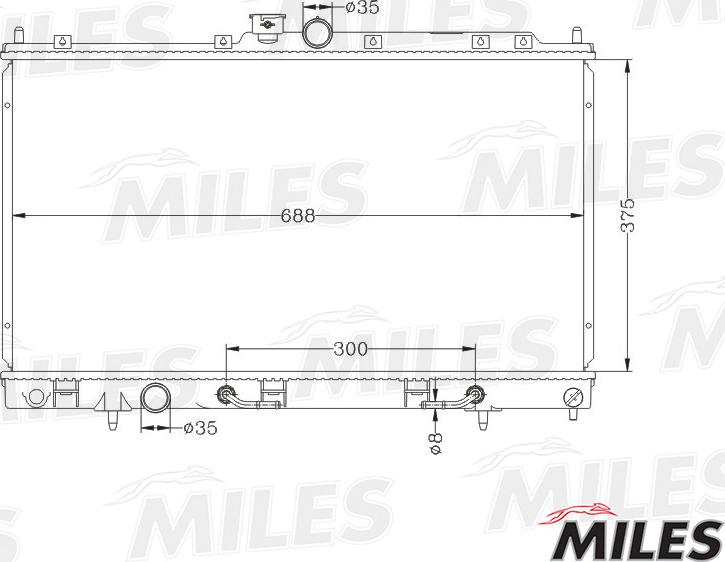 Miles ACRB018 - Радіатор, охолодження двигуна avtolavka.club