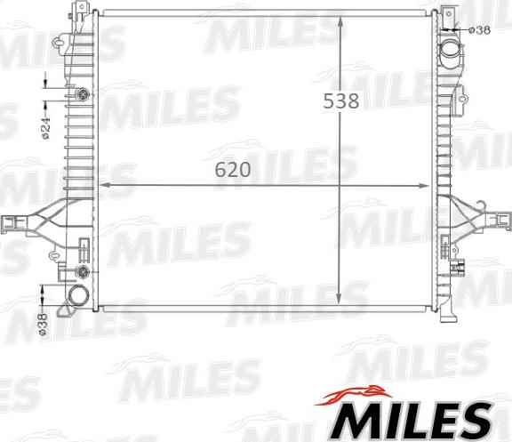 Miles ACRB106 - Радіатор, охолодження двигуна avtolavka.club