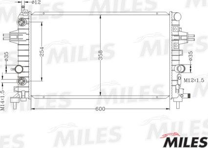 Miles ACRB103 - Радіатор, охолодження двигуна avtolavka.club