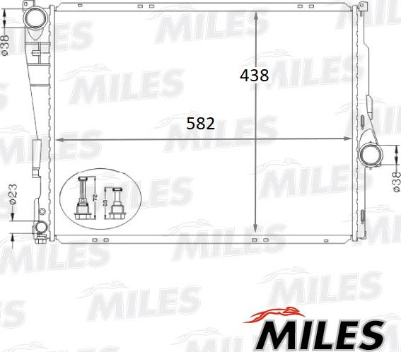 Miles ACRB102 - Радіатор, охолодження двигуна avtolavka.club