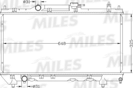 Miles ACRB337 - Радіатор, охолодження двигуна avtolavka.club