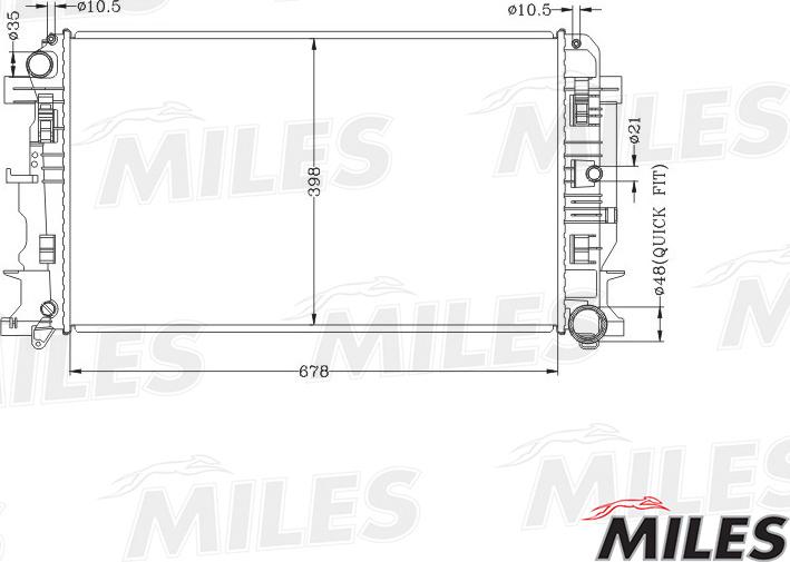 Miles ACRB200 - Радіатор, охолодження двигуна avtolavka.club