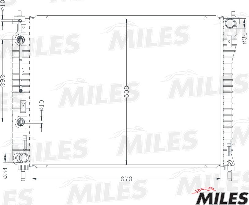 Miles ACRB203 - Радіатор, охолодження двигуна avtolavka.club