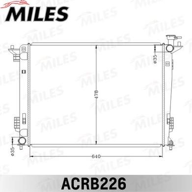 Miles ACRB226 - Радіатор, охолодження двигуна avtolavka.club