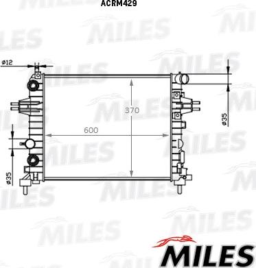 Miles ACRM429 - Радіатор, охолодження двигуна avtolavka.club