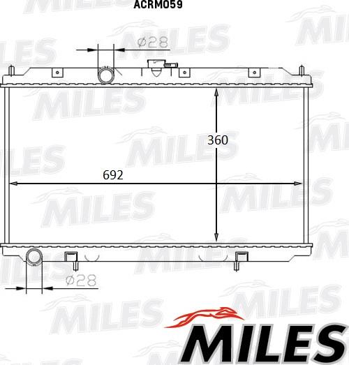 Miles ACRM059 - Радіатор, охолодження двигуна avtolavka.club
