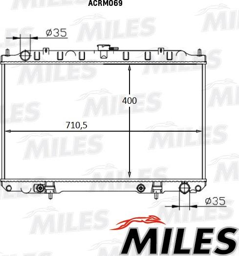 Miles ACRM069 - Радіатор, охолодження двигуна avtolavka.club