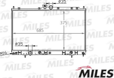 Miles ACRM018 - Радіатор, охолодження двигуна avtolavka.club