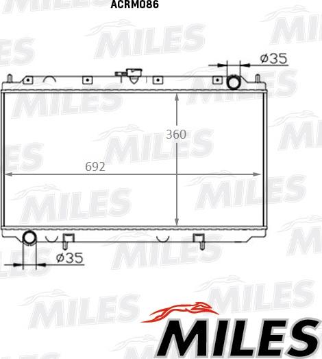 Miles ACRM086 - Радіатор, охолодження двигуна avtolavka.club
