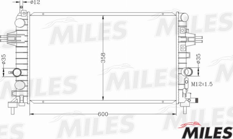 Miles ACRM031 - Радіатор, охолодження двигуна avtolavka.club