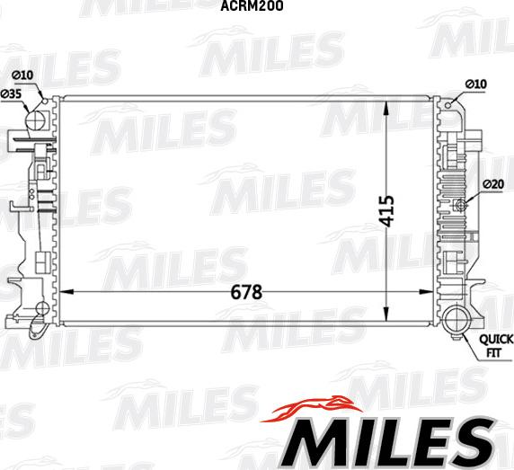 Miles ACRM200 - Радіатор, охолодження двигуна avtolavka.club