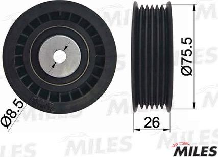 Miles AG03136 - Паразитний / провідний ролик, поліклиновий ремінь avtolavka.club