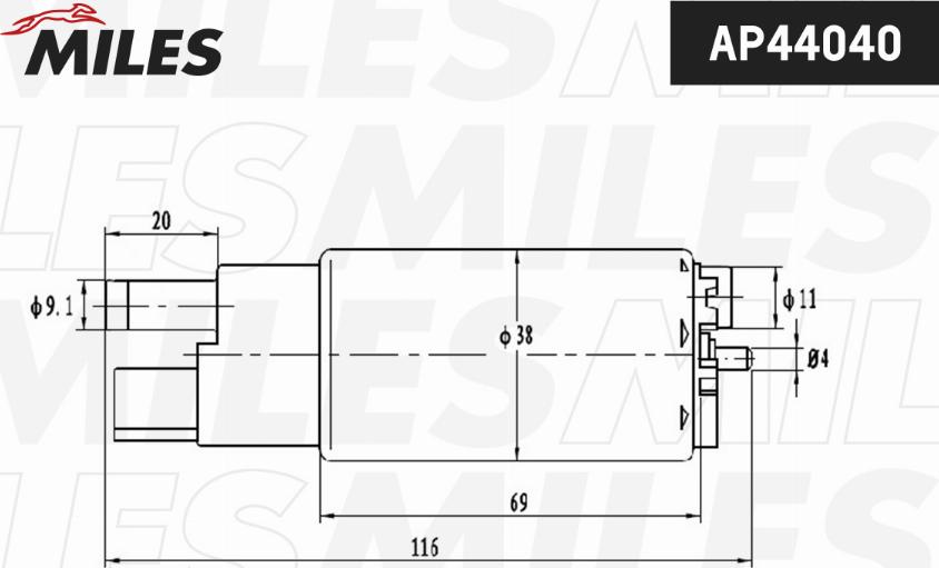 Miles AP44040 - Паливний насос avtolavka.club