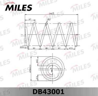 Miles DB43001 - Пружина ходової частини avtolavka.club