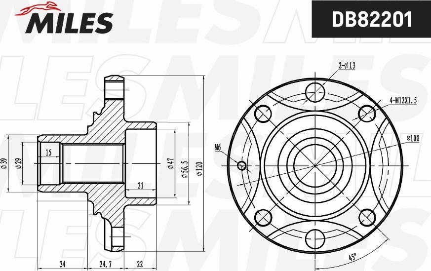 Miles DB82201 - Маточина колеса avtolavka.club