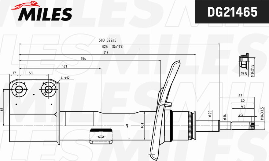 Miles DG21465 - Амортизатор avtolavka.club