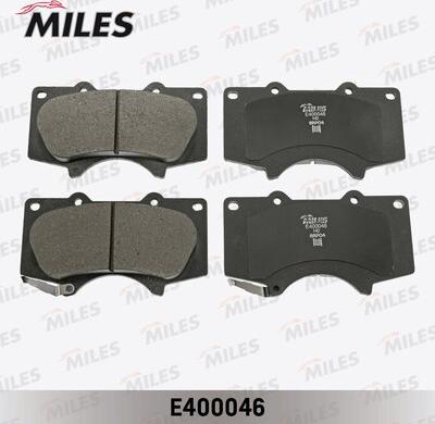 Miles E400046 - Гальмівні колодки, дискові гальма avtolavka.club