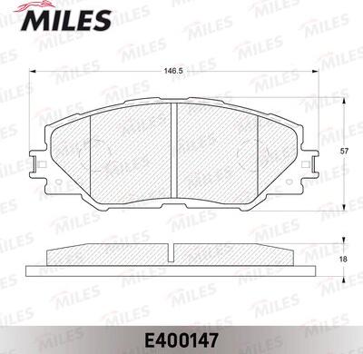 Miles E400147 - Гальмівні колодки, дискові гальма avtolavka.club