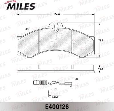 Miles E400126 - Гальмівні колодки, дискові гальма avtolavka.club