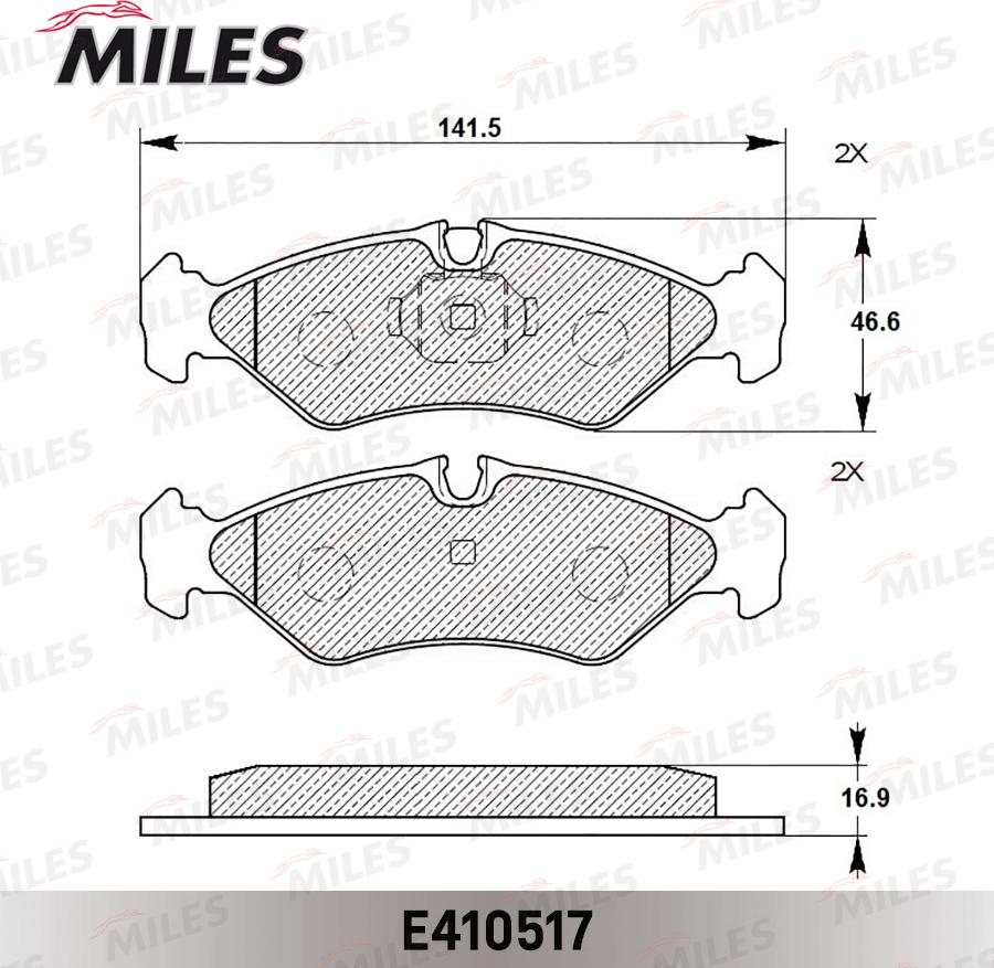 Miles E410517 - Гальмівні колодки, дискові гальма avtolavka.club