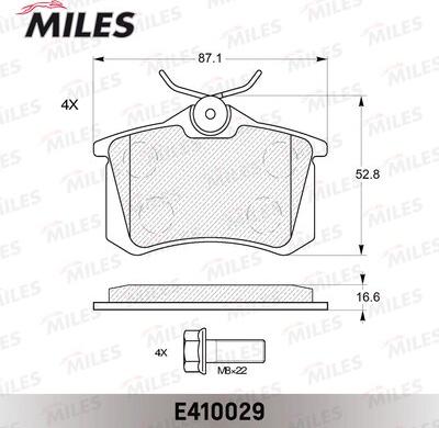 Miles E410029 - Гальмівні колодки, дискові гальма avtolavka.club