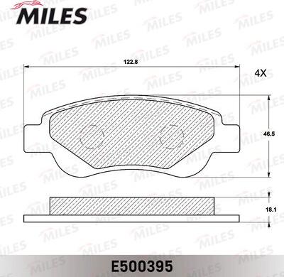 Miles E500395 - Гальмівні колодки, дискові гальма avtolavka.club