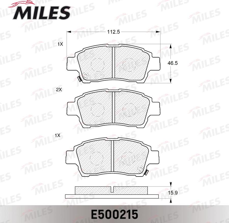 Miles E500215 - Гальмівні колодки, дискові гальма avtolavka.club