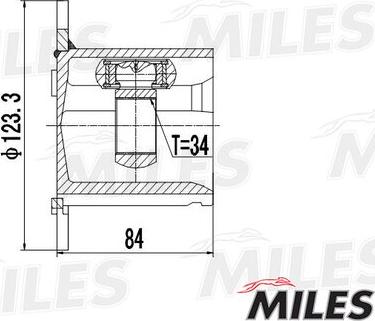 Miles GA10058 - Шарнірний комплект, ШРУС, приводний вал avtolavka.club