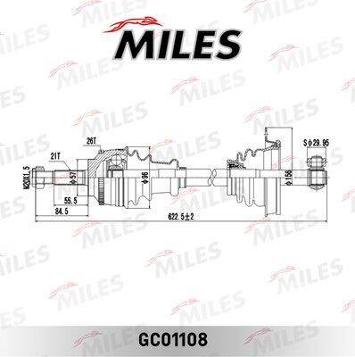 Miles GC01108 - Приводний вал avtolavka.club