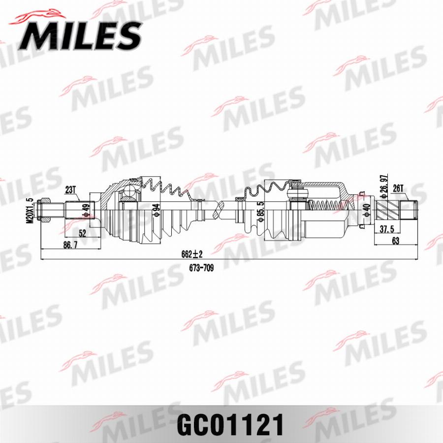 Miles GC01121 - Приводний вал avtolavka.club