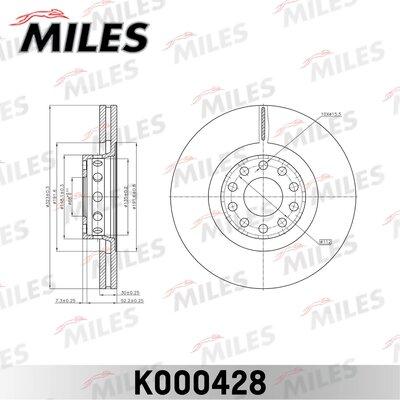 Miles K000428 - Гальмівний диск avtolavka.club