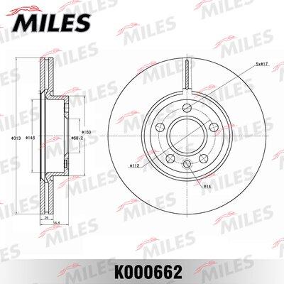 Miles K000662 - Гальмівний диск avtolavka.club