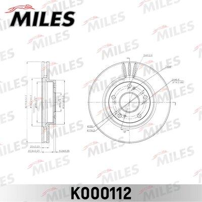 Miles K000112 - Гальмівний диск avtolavka.club