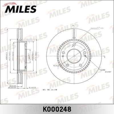 Miles K000248 - Гальмівний диск avtolavka.club