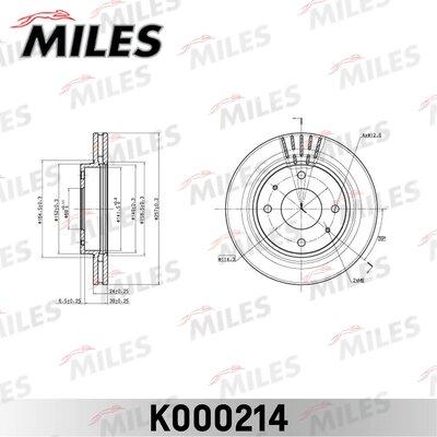 Miles K000214 - Гальмівний диск avtolavka.club