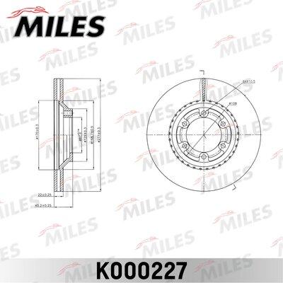 Miles K000227 - Гальмівний диск avtolavka.club