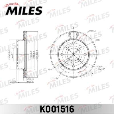 Miles K001516 - Гальмівний диск avtolavka.club