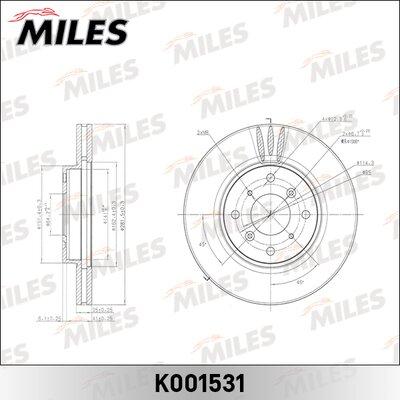 Miles K001531 - Гальмівний диск avtolavka.club