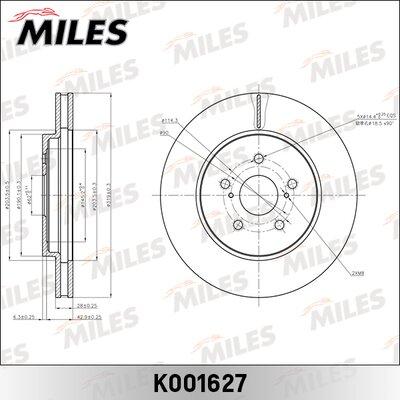 Miles K001627 - Гальмівний диск avtolavka.club